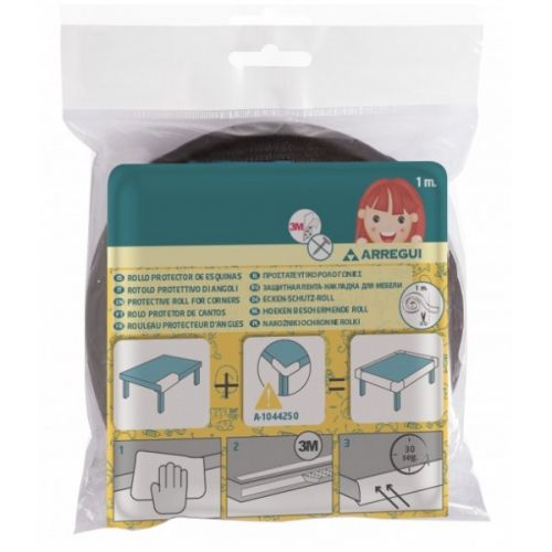 PERFIL MULTIUSOS 1MX80mm ALTURA  MARRON ADHES