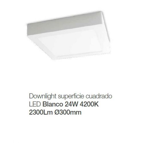 DOWNLIGHT SUPERFICIE CUADRADO 24W 4200K