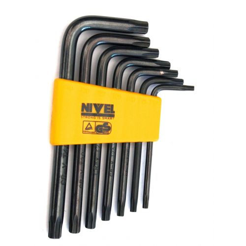 JGO 7 LLAVES TORX T10-T40 NIVEL