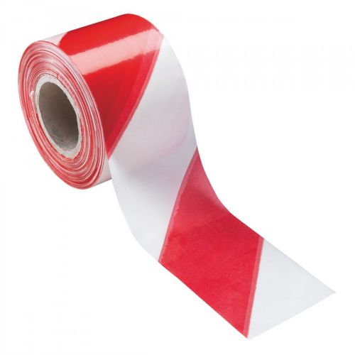 ROLLO CINTA BALIZAR ROJA/BLANCA 70mmX200M