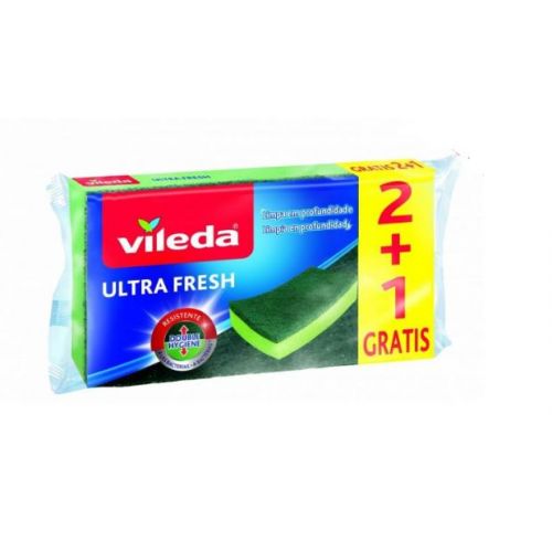 ESTROPAJO ULTRA FRESH 2+1 ANTIBACTERIAS VILEDA