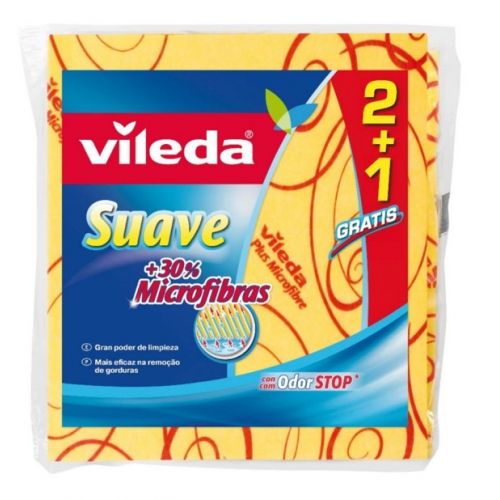 PAQ 3 BAYETA 200X210 MULTISUAVE AMARILLA VILEDA