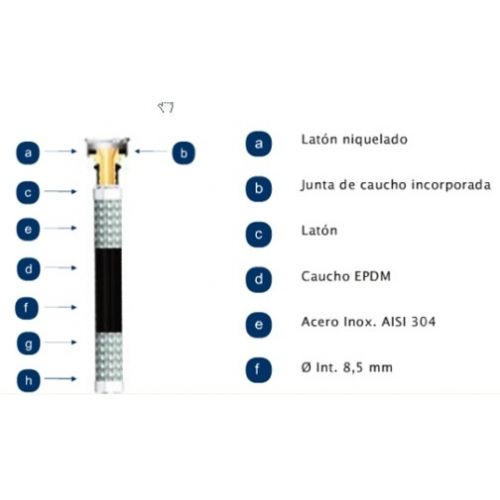 LATIGUILLO M-H 3/8"-3/8" 25CM 110º