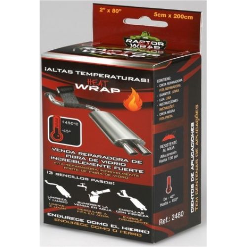 ROLLO CINTA NEGRA 50mmX2M A/TEMP RAPTOR WRAP 450º