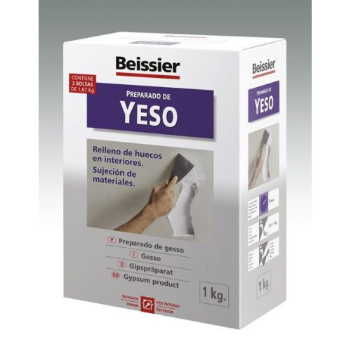 PAQ 1Kg YESO BLANCO BEISSER