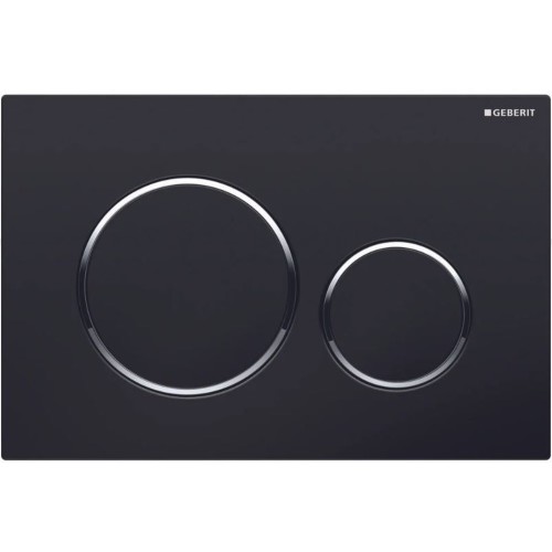 PLACA ACCION NEGRO CROMO BRILLO SIGMA 20 GEBERIT