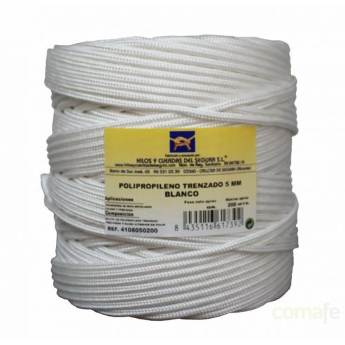 MT CUERDA PP TRENZADA 5mm BLANCA (200M)