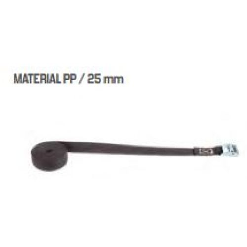 AMARRE TRANSP 3,5M HEBILLA SIN FIN 25mm 500Kg NEGR