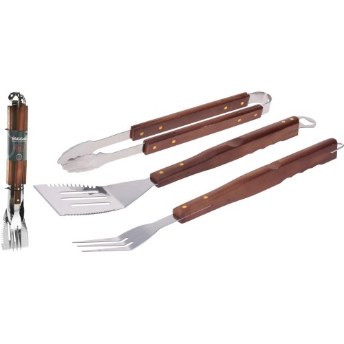 JGO 3 ACCESORIOS BARBACOA INOX M/MADERA