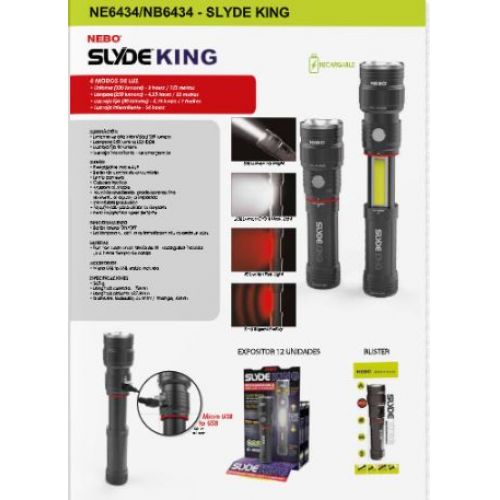 LINTERNA RECARGABLE SLYDE KING NEBO