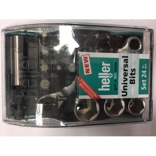 ESTUCHE 24U PUNTAS+VASOS+PORTA+CARRACA HELLER