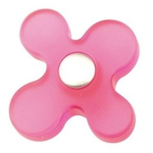 POMO FLOR ABS MAGENTA CROMO MATE