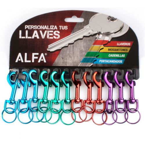 MOSQUETON METALICO 45mm COLORES