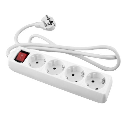 BASE MULTIPLE 4T C/CABLE 3M INTER BLANCO