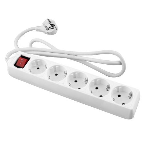 BASE MULTIPLE 5T C/CABLE 3M INTER BLANCO