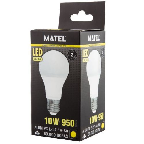 BOMBILLA LED STANDARD E27 10w CALIDA