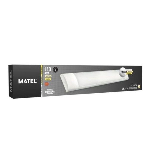 PANTALLA LED ALUMINIO BLANCO 24W 60cm 3CCT