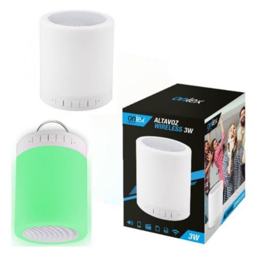 ALTAVOZ BLUETOOTH ONLEX RGB FM 3W 1200mah