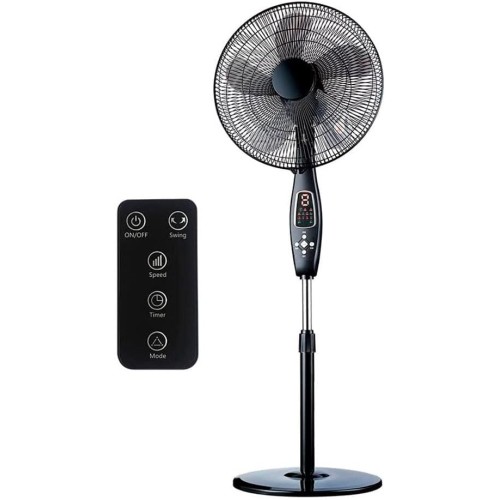 VENTILADOR PIE C/MANDO DIST NEGRO 60w 40cm EDM