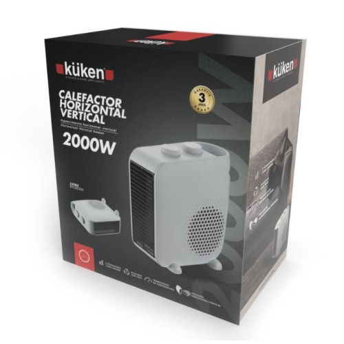 CALEFACTOR HORIZONTAL/VERTICAL BLANCO 2000w KUKEN