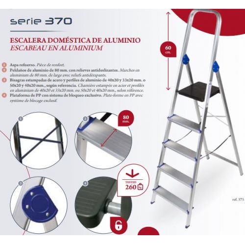 ESCALERA DOMESTICA ALUMINIO 3 PELD S300N