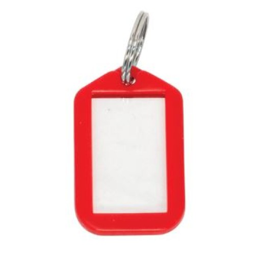 LLAVERO PLASTICO GRANDE ROJO 30X50mm