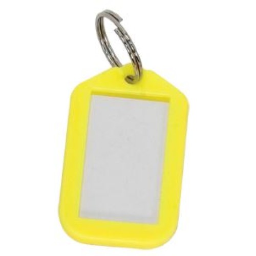 LLAVERO PLASTICO GRANDE AMARILLO 30X50mm