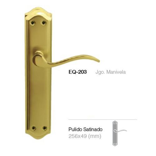 JGO MANIVELAS C/PLACA PULIDA SATINADA