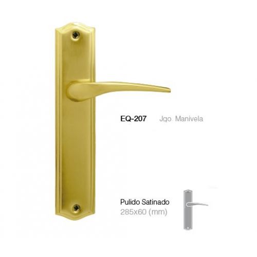 JGO MANIVELAS C/PLACA PULIDO SATINADO