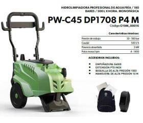 HIDROLIMPIADORA 30-180BAR 500L/H 3KW PW-C45