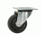 RUEDA C/PLACA GIRATORIA GOMA 80mm 125Kg