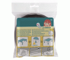 PERFIL MULTIUSOS 1MX80mm ALTURA  MARRON ADHES