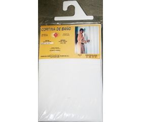 PAQ 2 CORTINA BAÑO 140X180cm PVC AZUL LECHOSA