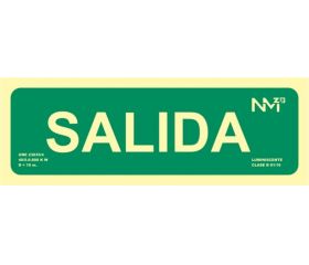 SEÑAL PVC 105X300 LUMINISCENTE 