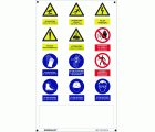 CARTEL MULTISEÑAL OBRAS 500X900mm VERTICAL