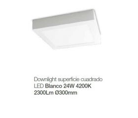 DOWNLIGHT SUPERFICIE CUADRADO 24W 4200K
