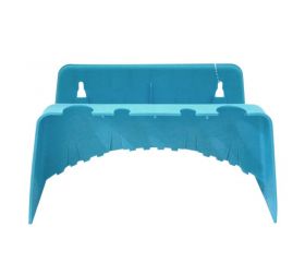 COLGADOR MANGUERA PARED PLASTICO AZUL