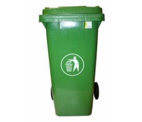 CONTENEDOR BASURA 120L C/RUEDAS VERDE
