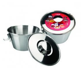 FLANERO REPOSTERIA LISO 18CM C/TAPA INOX IBILI