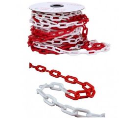 MT CADENA PLASTICO ROJA/BLANCA 6mm