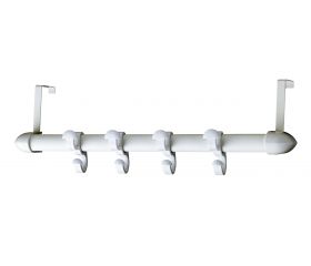 COLGADOR 4 GANCHOS P/PUERTA BLANCO