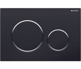 PLACA ACCION NEGRO CROMO BRILLO SIGMA 20 GEBERIT