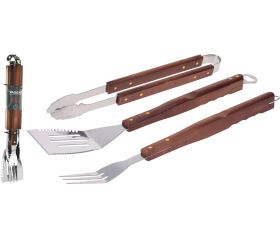 JGO 3 ACCESORIOS BARBACOA INOX M/MADERA