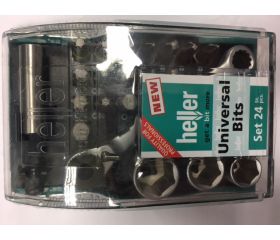 ESTUCHE 24U PUNTAS+VASOS+PORTA+CARRACA HELLER