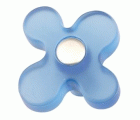 POMO FLOR ABS AZUL CROMO MATE