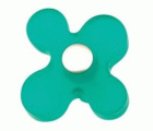 POMO FLOR ABS VERDE CROMO MATE