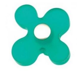 POMO FLOR ABS VERDE CROMO MATE