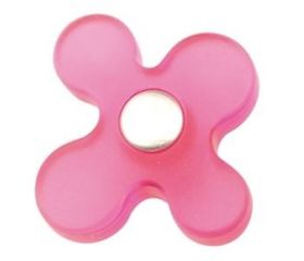 POMO FLOR ABS MAGENTA CROMO MATE