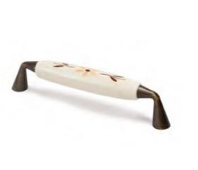 ASA DE 96mm PORCELANA DECORADO MARRON
