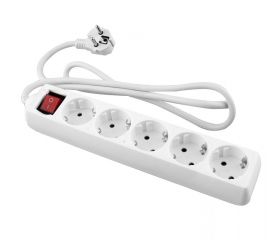 BASE MULTIPLE 5T C/CABLE 3M INTER BLANCO